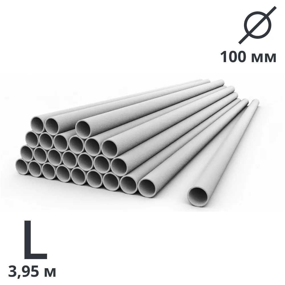 Труба асбестоцементная ф100 (3,95 м)