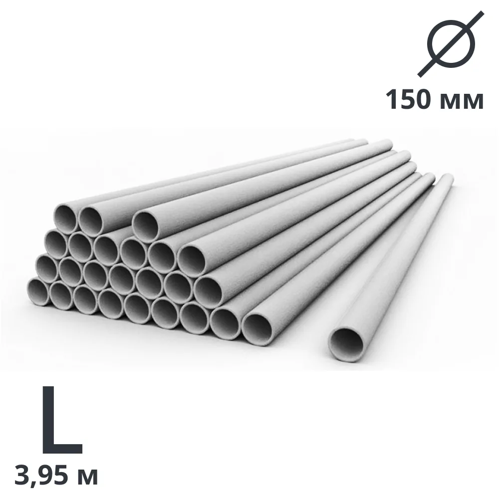 Труба асбестоцементная ф150 (3,95 м)